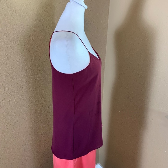Express Burgundy Open Back Camisole XS | Wine Red V-Neck Tank - Picture 4 of 8